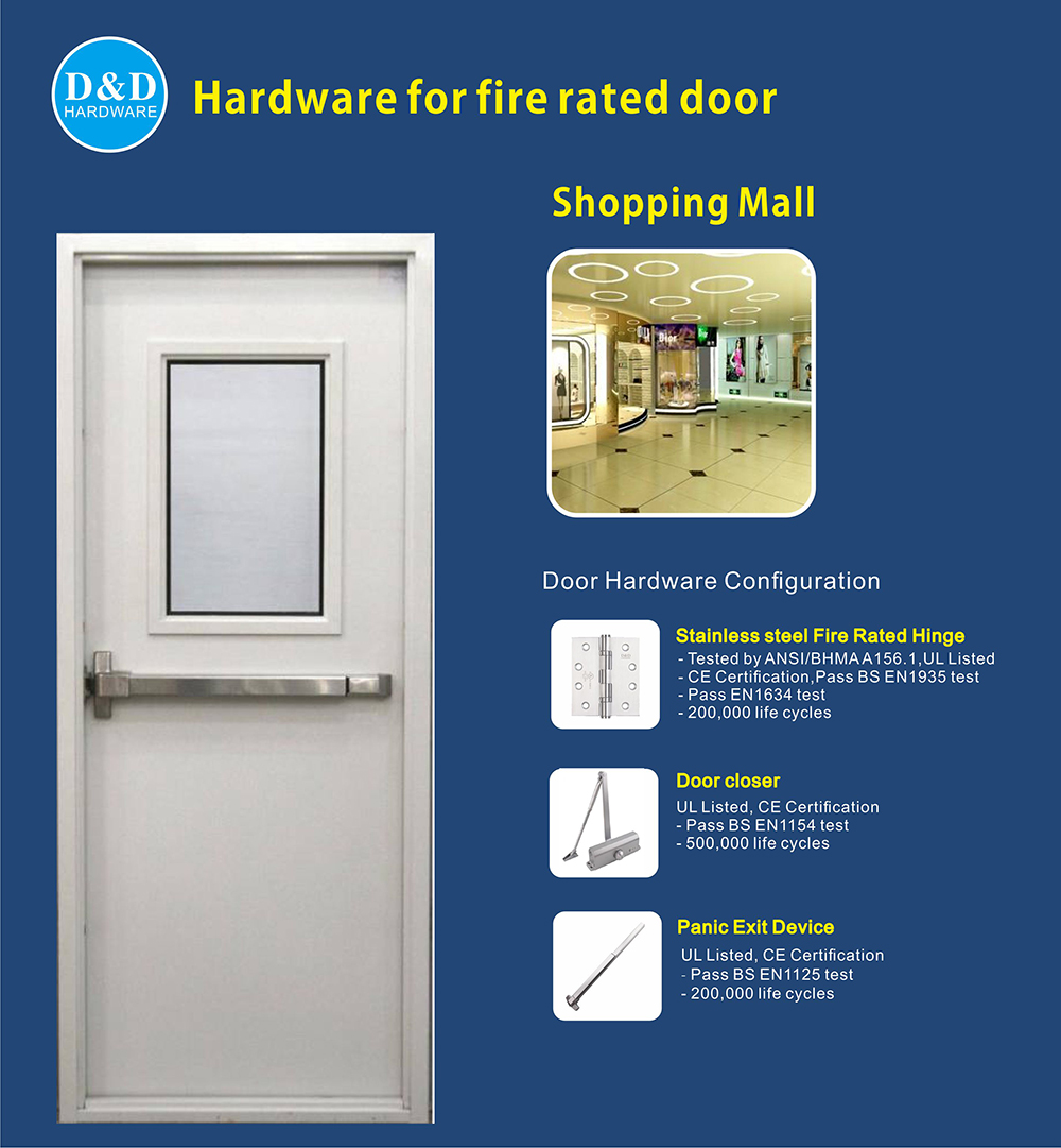 ما نوع الأجهزة الباب مناسبة لأبواب النار المقدرة؟