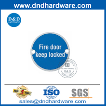 SS304 "قفل باب النار " إشارة لوحة تسجيل باب النار- DDSP007